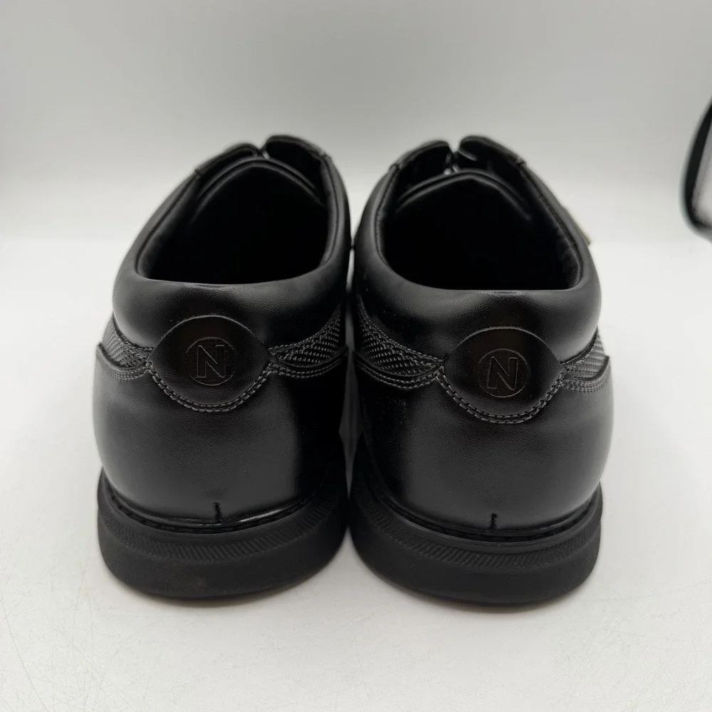 Nunn Bush Chase Shoes Men Sz 14 M Black Plain Toe Oxford Lace Up Dress 81537-001
